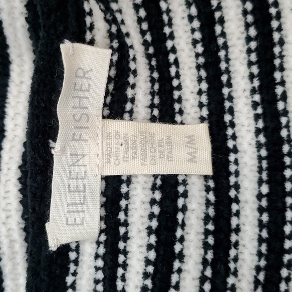 Eileen Fisher Organic Cotton Striped Sweater Women’s M Soft Knit - Picture 4 of 6